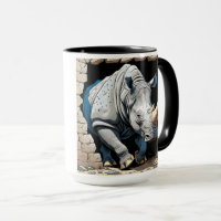 Rhino atravesando una pared