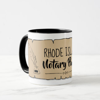 Taza Rhode Island Notary Dislocación pública Feather Qu