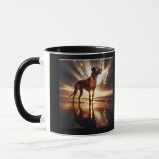 Taza Rhodesian Ridgeback Atardecer Playa Majestad