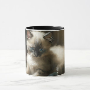 Taza Ribbon Tangle Siamese Kitten