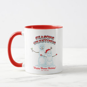 Taza Rick y Morty Saludos de la temporada de Snowmen