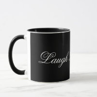Ríe Live Love Black And White Mug