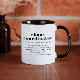 Taza RILEY Chaos Coordinador de definición Oficina de t
