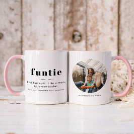 Taza RILEY Modern Cute Funtie Definition Photo Auntie