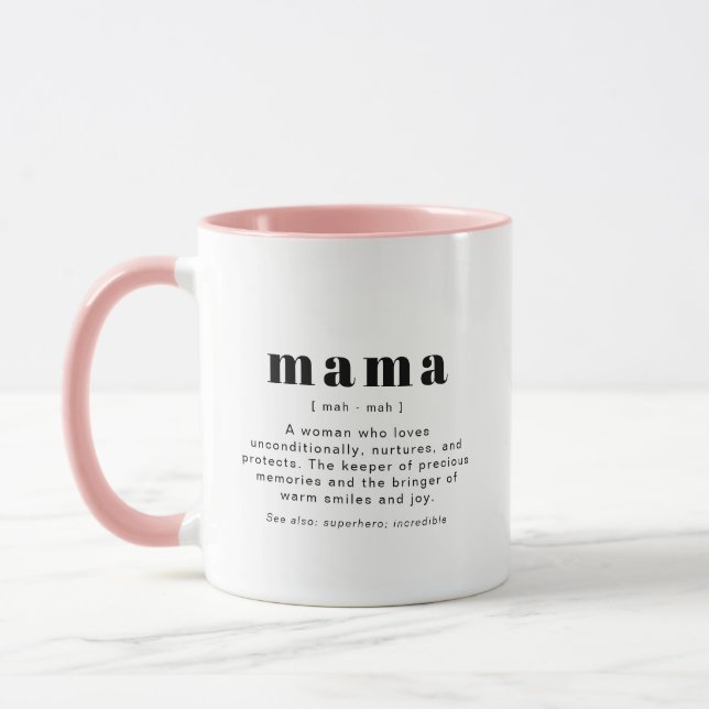 Taza RILEY moderna definición de mamá foto del día de l (Izquierda)