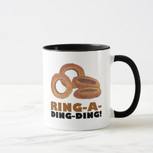 Taza Ring-A-Ding Onion Ring Junk Food Foodie Gift