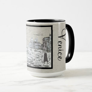 Taza Ringer de venado blanco y negro de la ciudad de Ve