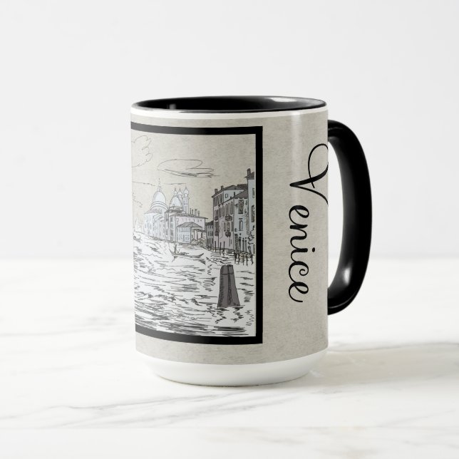 Taza Ringer de venado blanco y negro de la ciudad de Ve (Anverso derecho)
