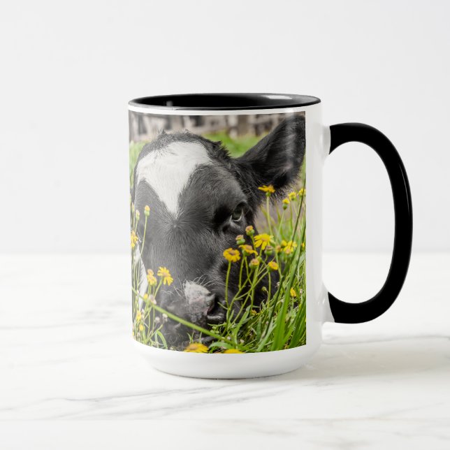 Taza Ringer Mug con foto de Calf (Derecha)