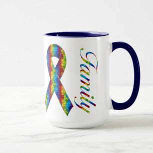 Taza Ringer Mug de autismo familiar
