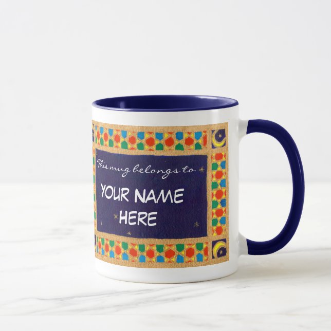 Taza Ringer Mug específico del nombre del patrón ordena (Derecha)