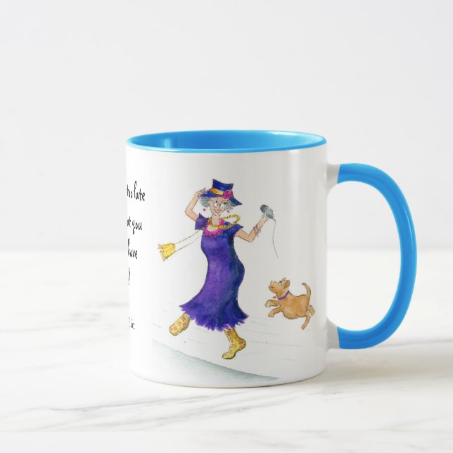 Taza Ringer Mug 'Nunca es demasiado tarde' (Derecha)