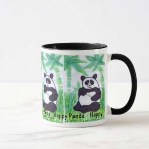 Taza Ringer Mug O.O. 4 Felices Pandas