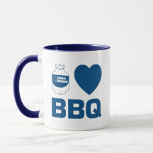 Rinoceronte azul "I Heart BBQ"