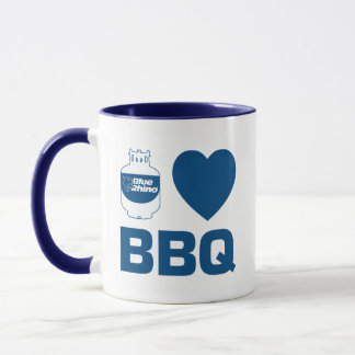 Taza Rinoceronte azul "I Heart BBQ"