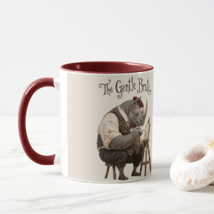 Taza Rinoceronte con un pincel