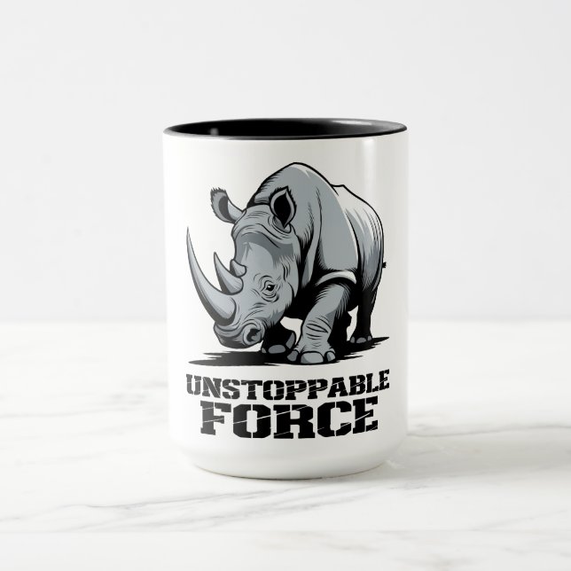 Taza Rinoceronte irrompible: Fuerza y poder liberados (Centro)