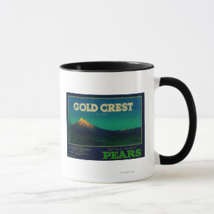 Taza Río de LabelHood del cajón de la pera del escudo
