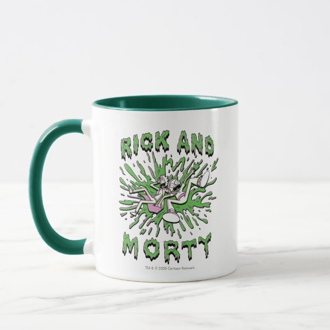 Taza RIQUEZA Y MORTY™| Caer En El Vat Ácido (Izquierda)