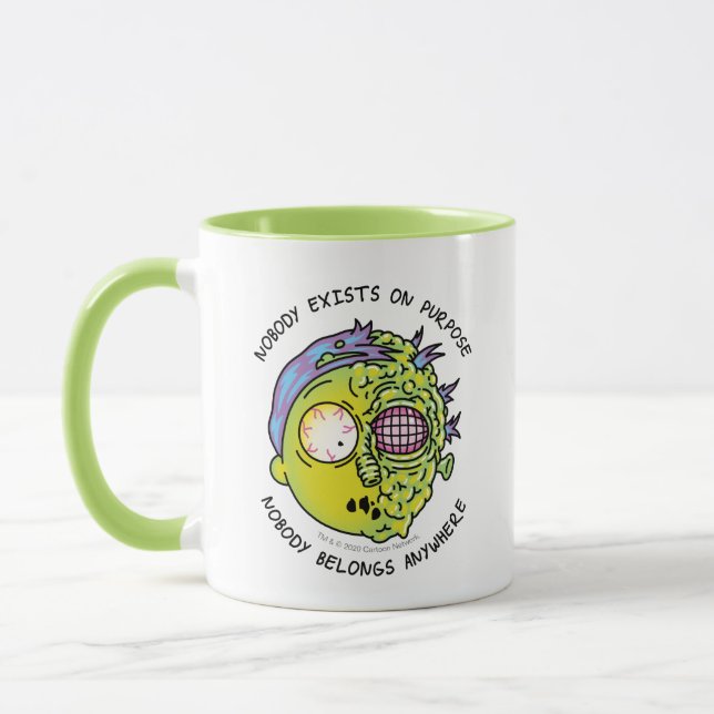 Taza RIQUEZA Y MORTY™| Cotización de vuelo estilizada (Izquierda)