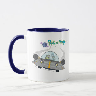 Taza RIQUEZA Y MORTY™  Desembarque En Barco Espacial