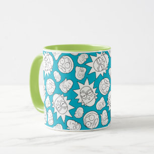 Taza RIQUEZA Y MORTY™  Patrón de cabeza de familia S