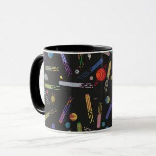 Taza RIQUEZA Y MORTY™  Patrón de cometas del espacio