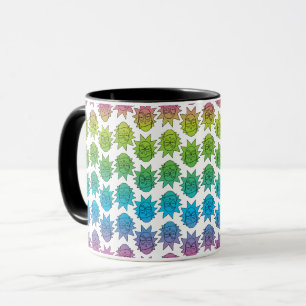Taza RIQUEZA Y MORTY™  Patrón Rainbow Rick Head