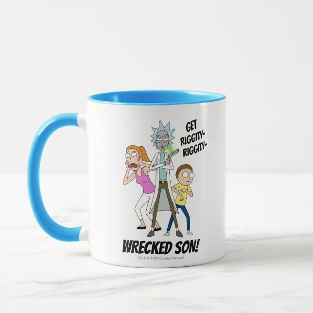 Taza RIQUEZA Y MORTY™| Rick, Morty y Summer (Izquierda)