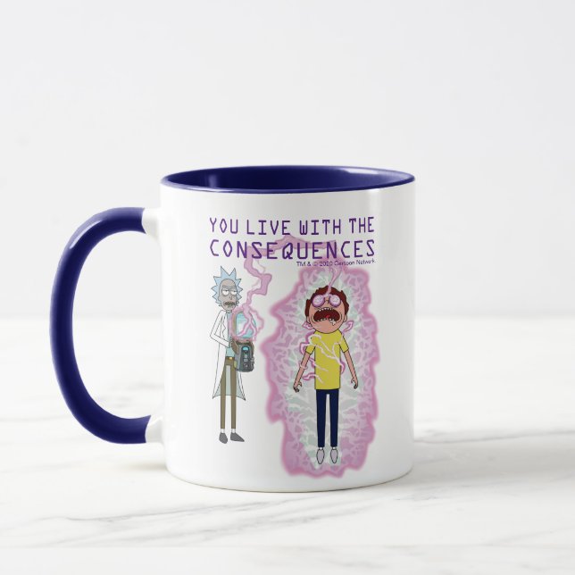 Taza RIQUEZA Y MORTY™| Vives Con Las Consecuencias (Izquierda)