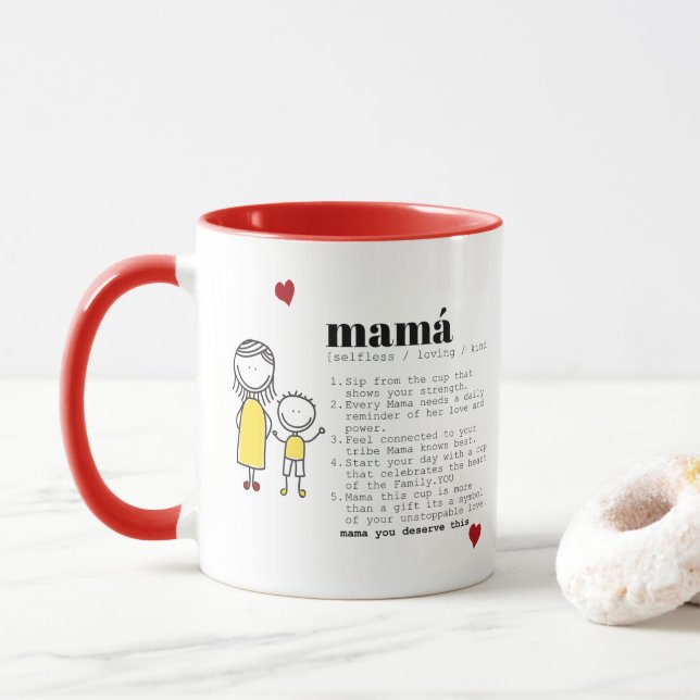Taza Ritual matutino Coffee Mug Regalo sentimental para (Con donut)