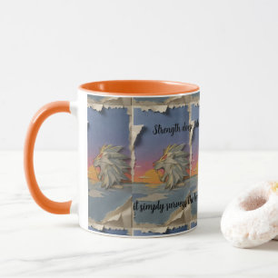 Taza Roaring Lion Sunrise Papercut Mug