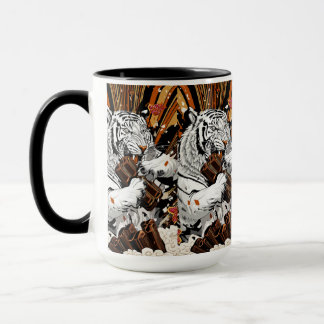 Taza Roaring White Tiger – Bold Morning Energy
