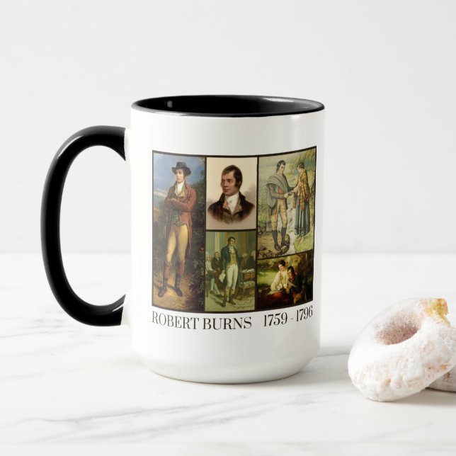 Taza Robert Burns 1759 - 1796 Mug (Con donut)