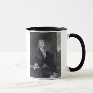 Taza Roberto R. Livingston, grabado por E. Mackenzie
