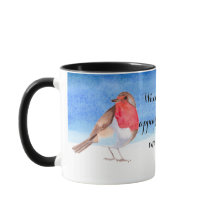 Robins acuarela agrega tu nombre