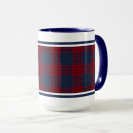 Taza Robinson Tartan Naval Blue and Red Plaid