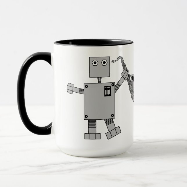 Taza Robot saxofón (Izquierda)