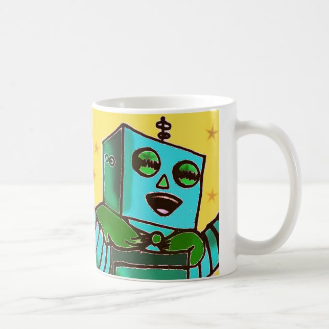 Taza Robot triste/taza de café feliz del robot (Derecha)