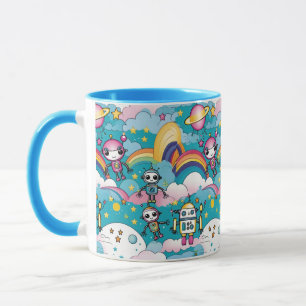 Taza Robots contra la ciencia ficción y lluvias en Kawa