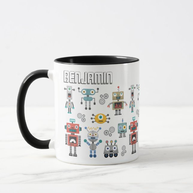 Taza Robots del juguete (Izquierda)