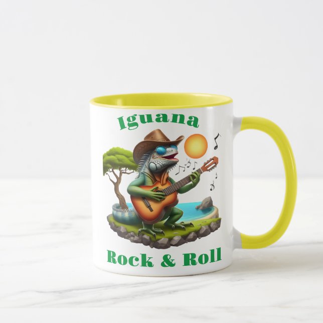 Taza Roca de habitante de ciénaga de Iguana Serenading (Derecha)