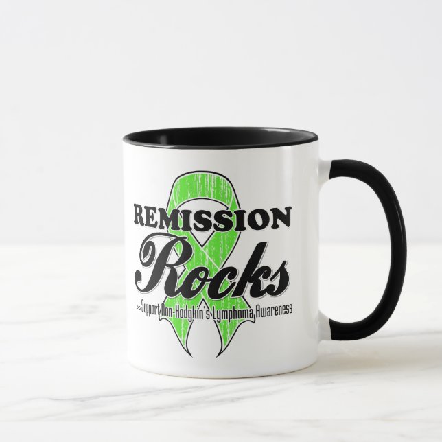 Taza Rocas de la remisión - conciencia del linfoma de (Derecha)