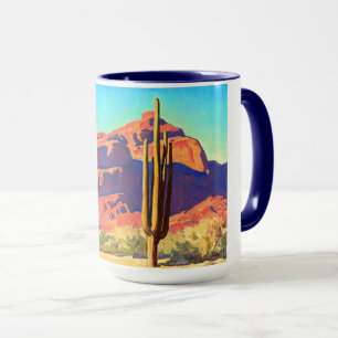 Taza Rocas rojas y cactus por Maynard Dixon