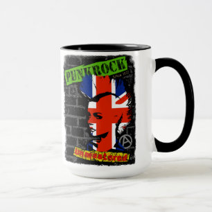 Taza Rock de punk - unión jack Mohawk