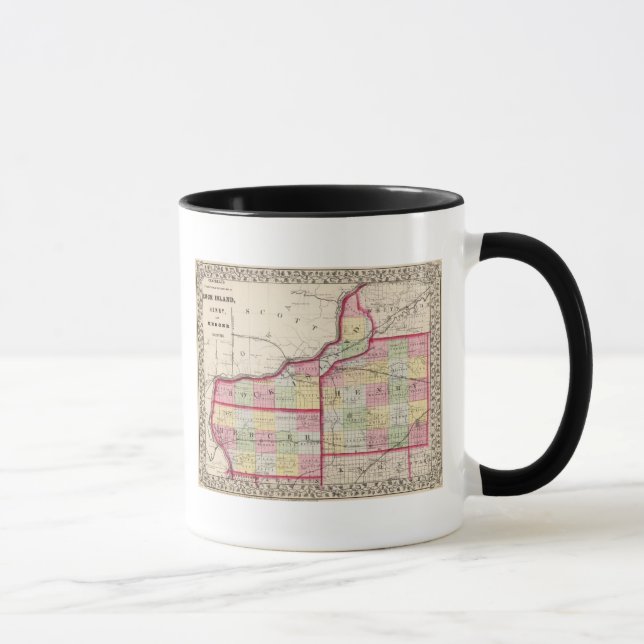 Taza Rock Island, Henry, condados de Mercer (Derecha)