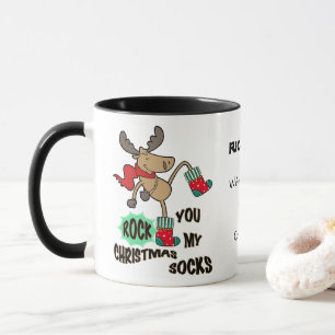 Taza Rock mis Navidades calcetines personalizado Mug