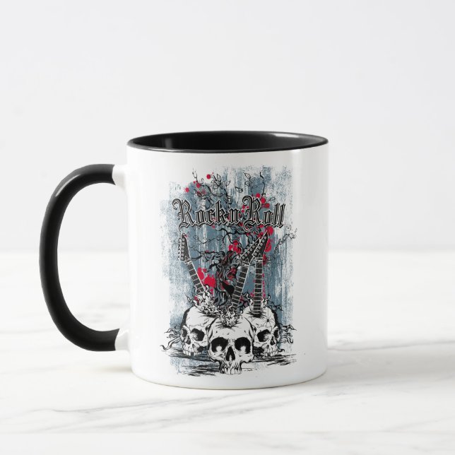 Taza Rock n Roll Guitar Skulls (Izquierda)
