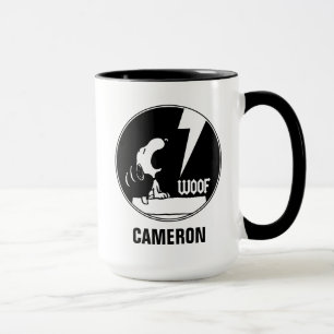 Taza Rock Tees   Snoopy Howling   Añadir su nombre