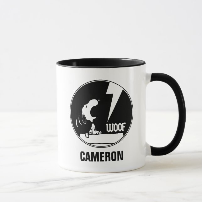 Taza Rock Tees | Snoopy Howling | Añadir su nombre (Derecha)